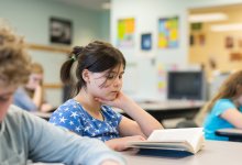 Photo of middle school students reading