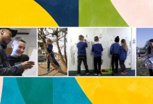 Photo collage of students in playful learning classrooms