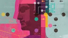 critical issues in education 2023 Collage illustration of head with shapes