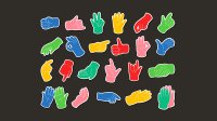 Illustration of different hand gestures