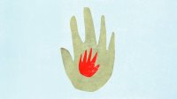 Illustration of small hand inside larger hand