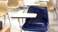 Photo of empty school desk