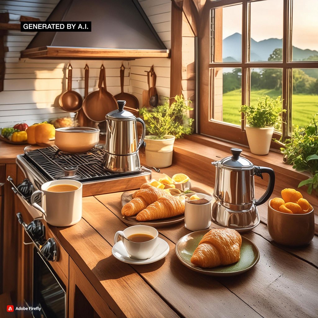 AI-generated image of a kitchen