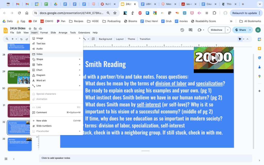 Screenshot of Smith reading search
