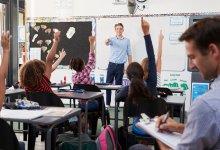 Teacher being observed while teaching class