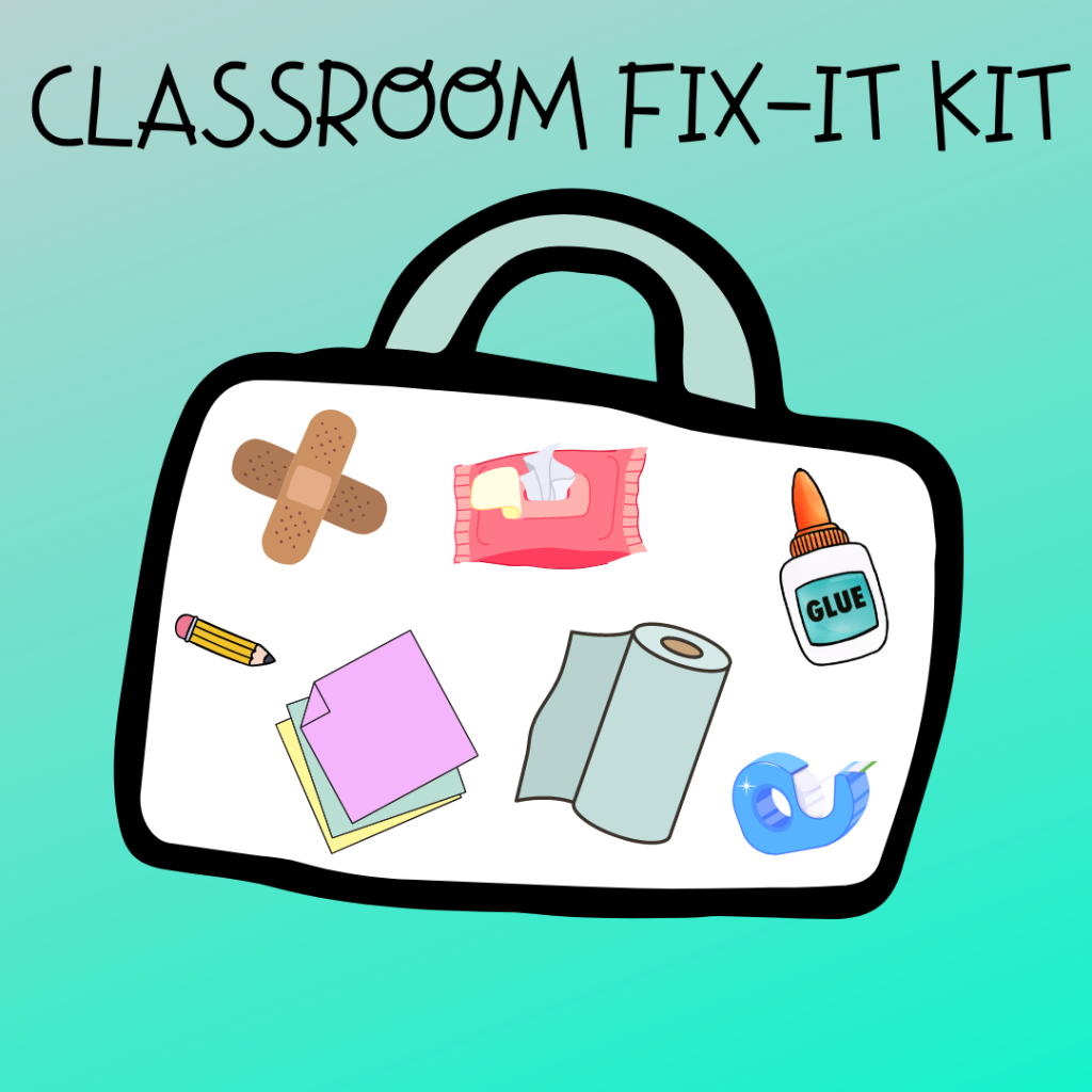 Visula of a classroom fix-it kit