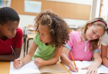 Photo of elementary school students working together