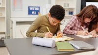 Students taking notes