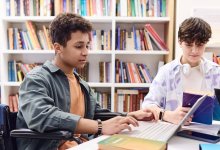 Photo of diverse high school students representing students with disabilities