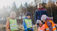 Photo of elementary students outdoors