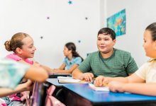 Students working together