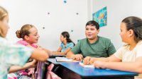 Students working together