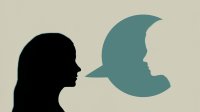 Illustration of woman speaking