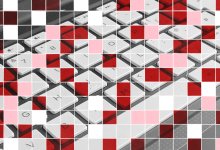 keyboard obscured by pixelation, illustrating the idea of digital native lacking tech skills