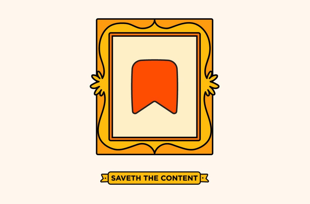 This image reads: "Saveth the content."