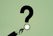 Illustration of magnifying glass and question mark