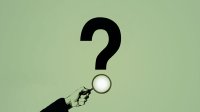 Illustration of magnifying glass and question mark