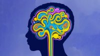 Illustration of colorful, abstract brain