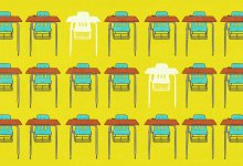 Illustration showing absenteeism at school