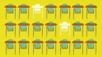 Illustration showing absenteeism at school