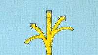 Illustration of measuring tape with branches