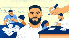 illustrated portrait of Spencer Russell