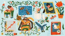 many illustrations depicting education themes from 2024