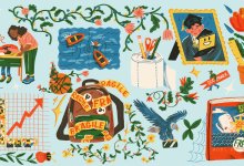 many illustrations depicting education themes from 2024