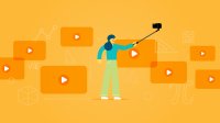Illustration of student creating a math video