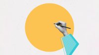 Illustration of hand writing in a circle