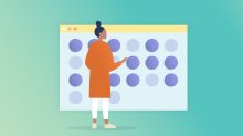 Illustration of woman making a schedule