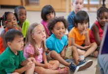 Elementary students actively participating in a picture book read-aloud to build a sense of belonging