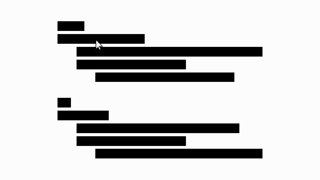 A GIF showing Marianne Moore's "The Fish" as a blocked out poem