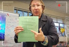 A still from a video Thomas Courtney made for his classroom