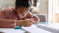 Teenager doing homework