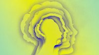 Illustration of overlapping portraits indicating ADHD