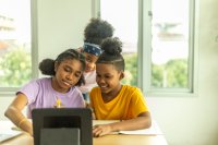 Student creating videos