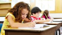 Elementary student writing