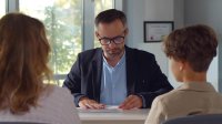 Meeting between educator, parent and student
