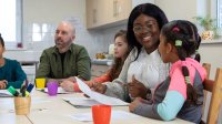 Parents visiting students in class