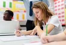 Student self-grading school work
