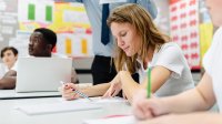 Student self-grading school work