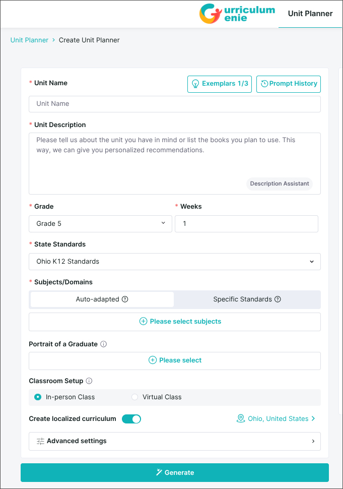 AI tool screenshot