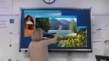 collage of a teacher showing images of national parks