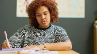 Student writing