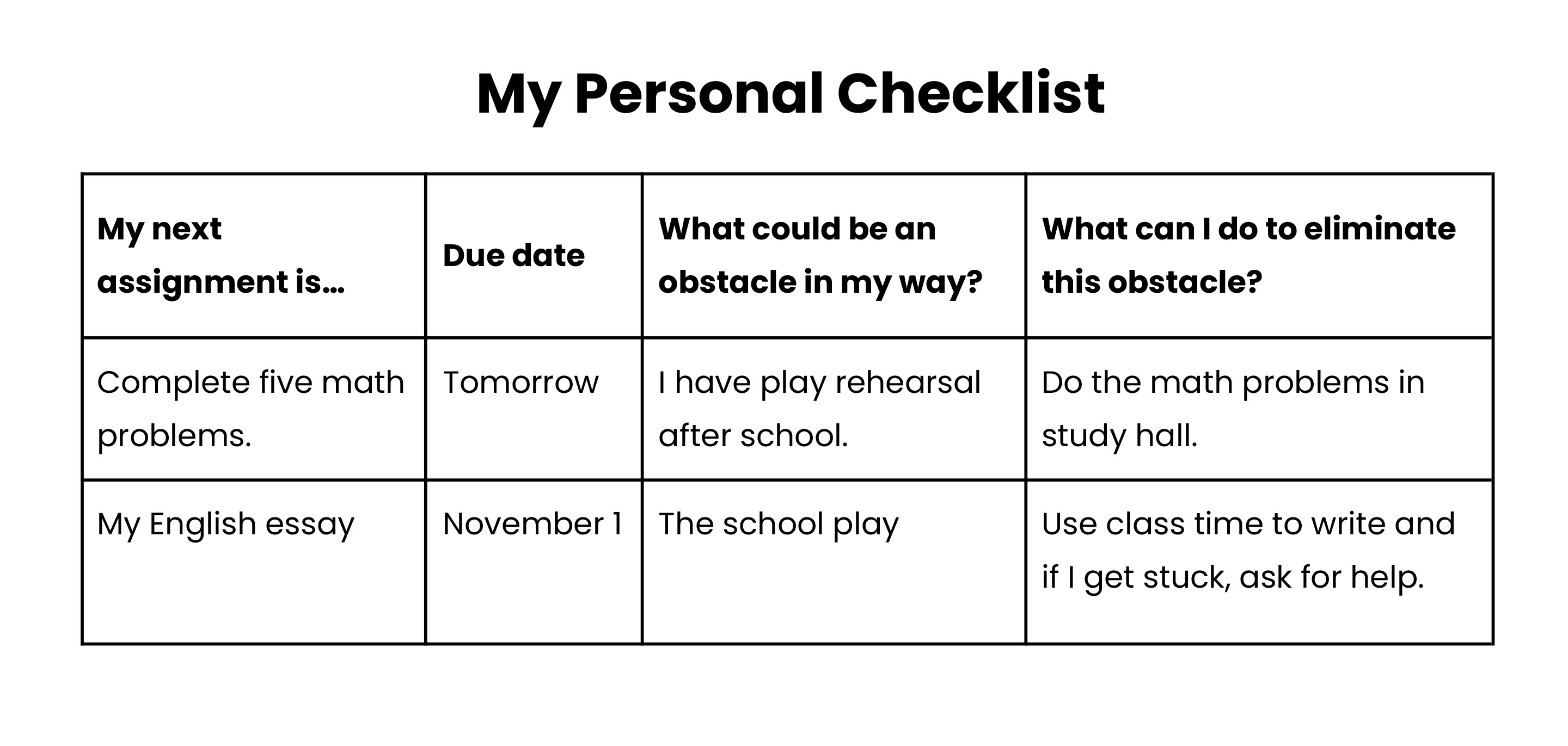 My Personal Checklist preview