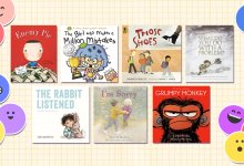 A collage of seven picture books to help elementary students practice Social-Emotional Learning