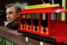 Fred Rogers on the set of Mister Rogers' Neighborhood