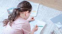 Teen doing homework
