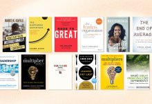 Collage of books recommended by education leaders